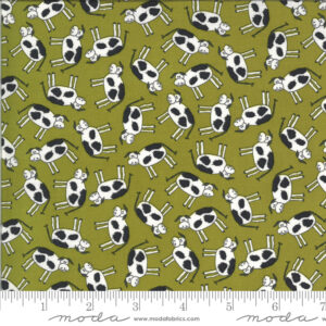 Moda Animal Crackers Cows on Green 5801 12