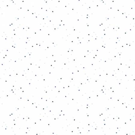 Riley Blake Blossoms On White In Color Bluecarolina C730R-BLUECAROLINA