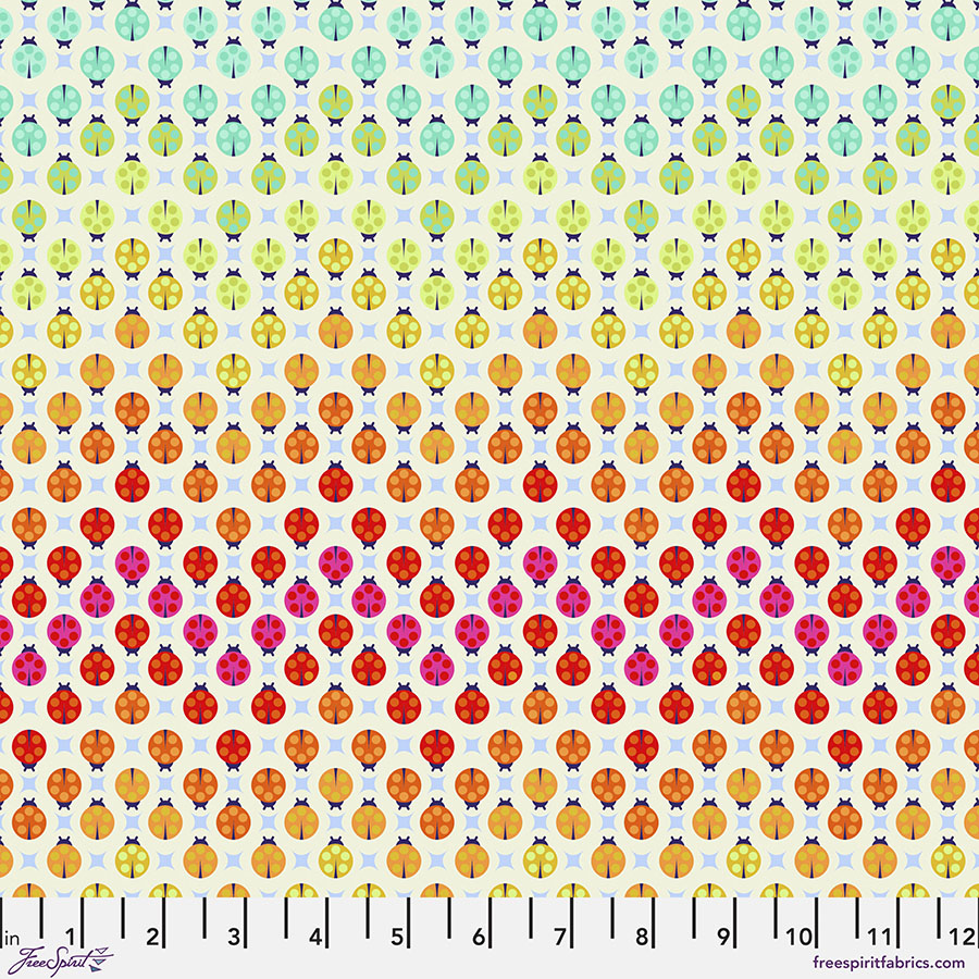 Free Spirit Tula Pink Tiny Beasts Painted Ladies - Glow PWTP183