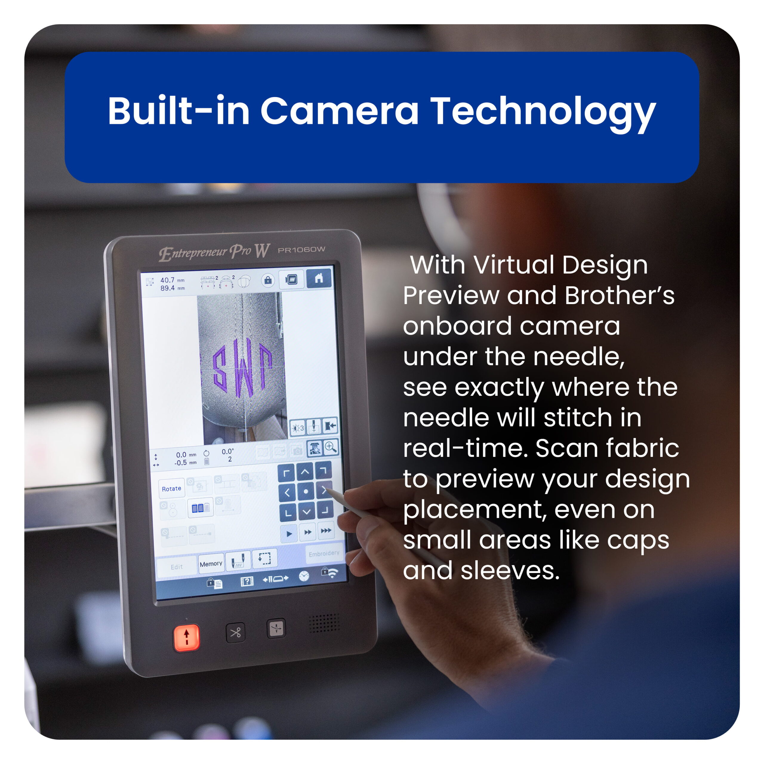 Entrepreneur Pro W PR1060W 10-Needle Embroidery Machine image 5