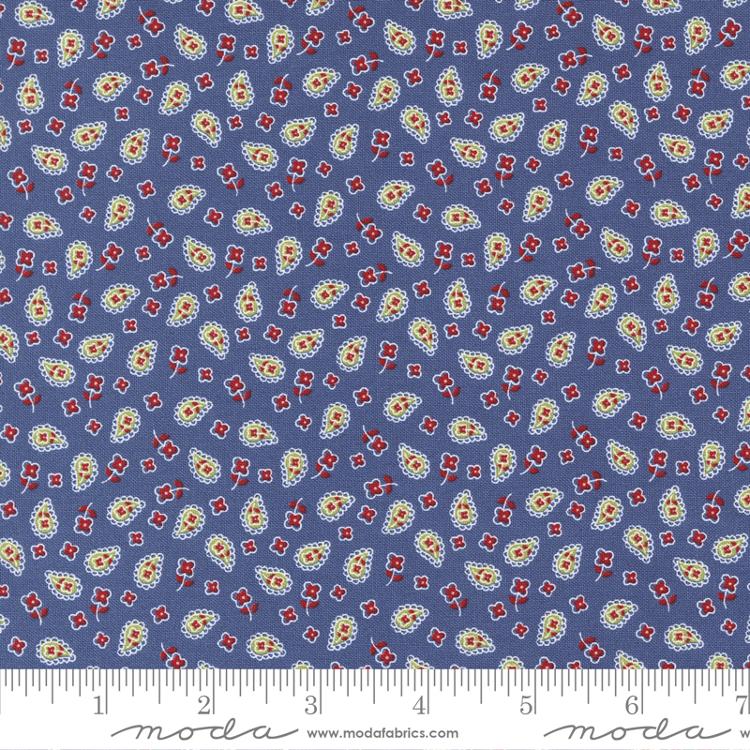 Moda Graze Clover Navy 55602 12